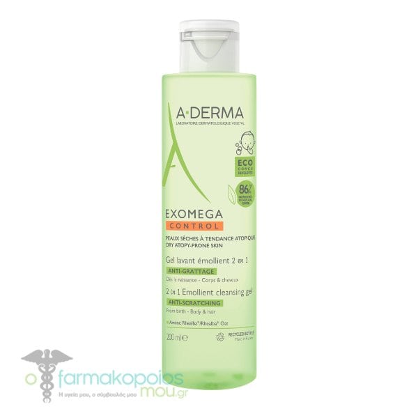 ADERMA EXOMEGA CONTROL GEL LAVANT EMOLLIENT 200ML
